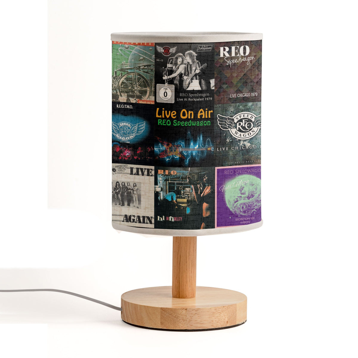 REO Speedwagon Album Art Fabric Lamp Rock Classics Collection ⚡