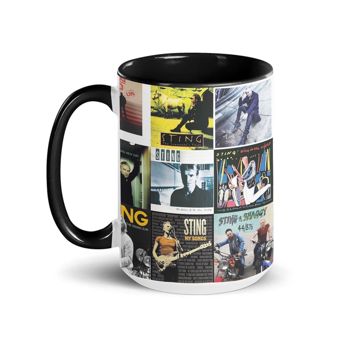 Sting Accent Mug Classic Album Cover Collage Gift for Music Lovers