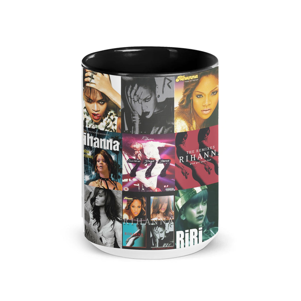 Rihanna Accent Mug Iconic Era Album Cover Collage Gift