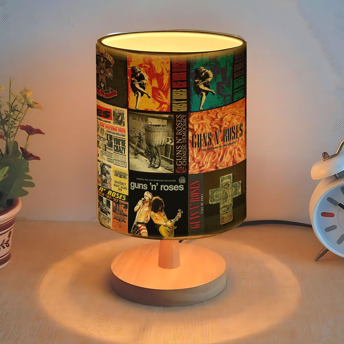 Guns N’ Roses Album Cover Lamp Rock Band Music Table Light