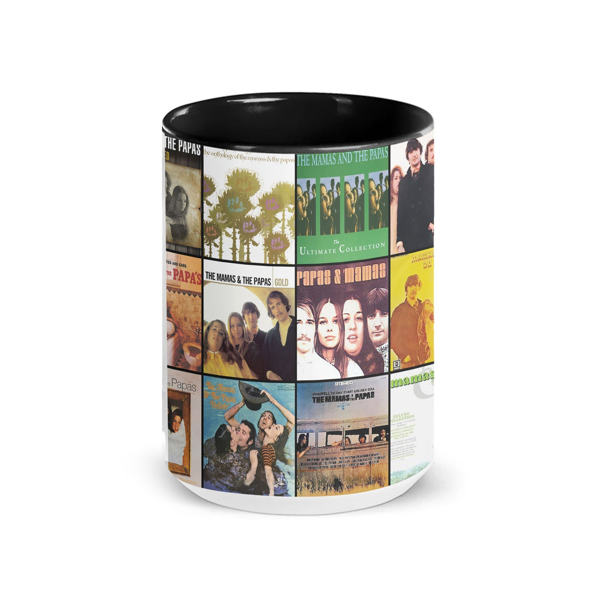 The Mamas & The Papas Accent Mug Folk-Rock Classics Album Collage Gift