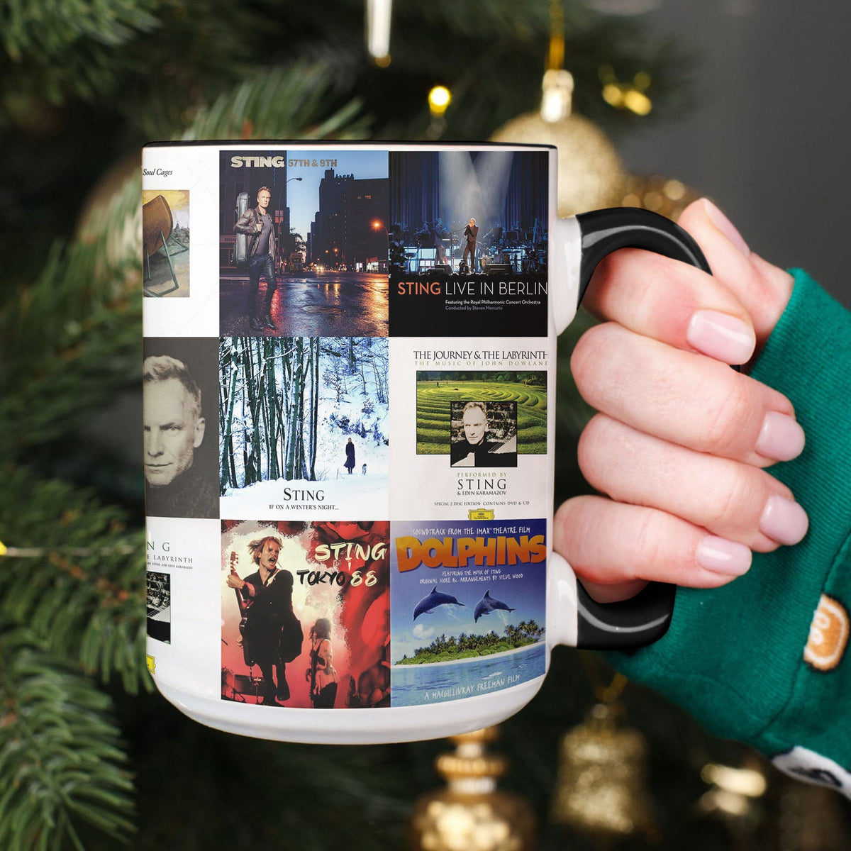 Sting Accent Mug Iconic Album Cover Collage Gift