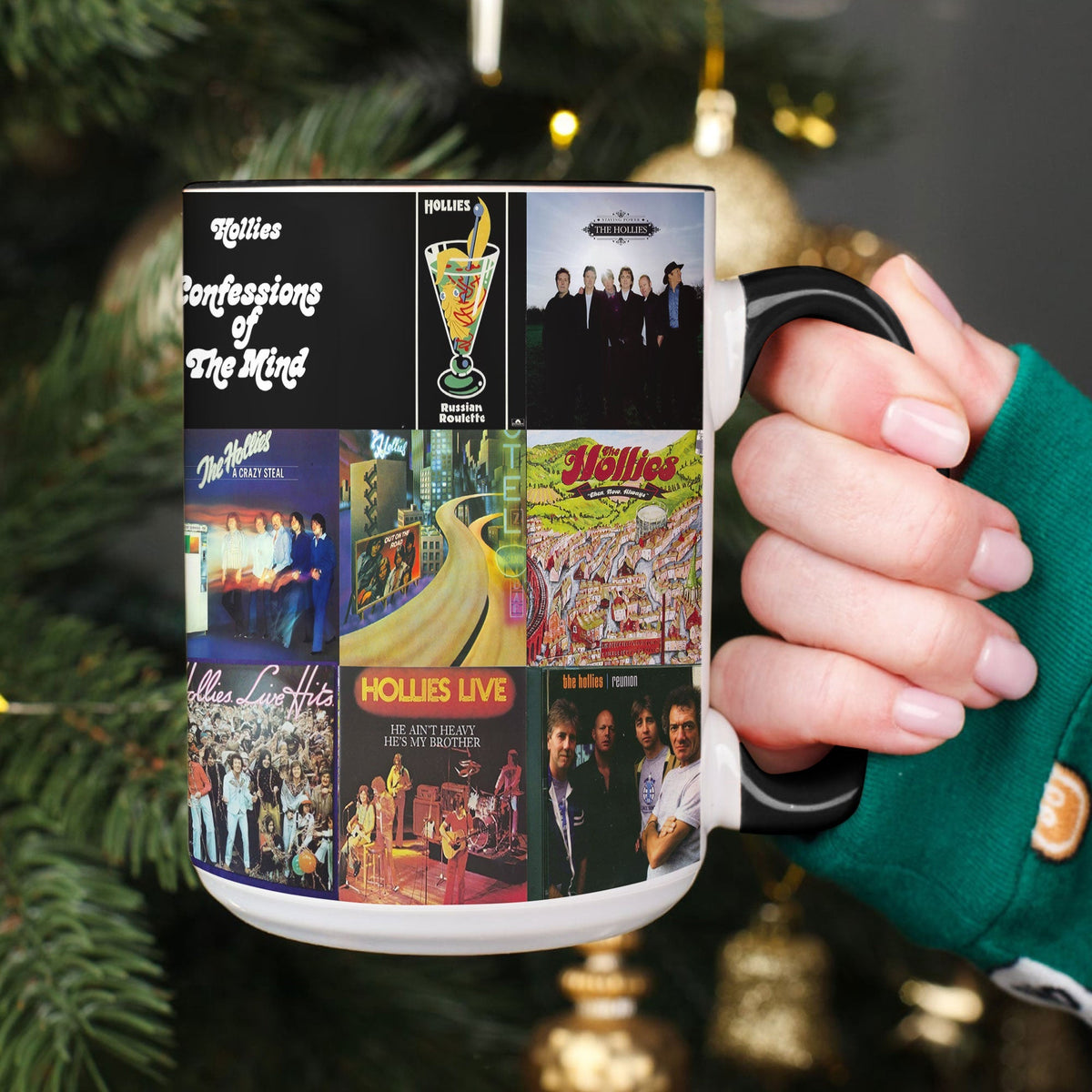 The Hollies Accent Mug Classic Harmony-Rock Album Collage Gift
