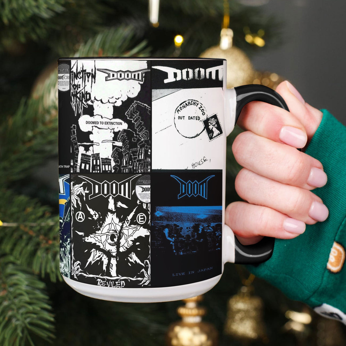 Doom Accent Mug Classic Crust Punk Album Collage Gift
