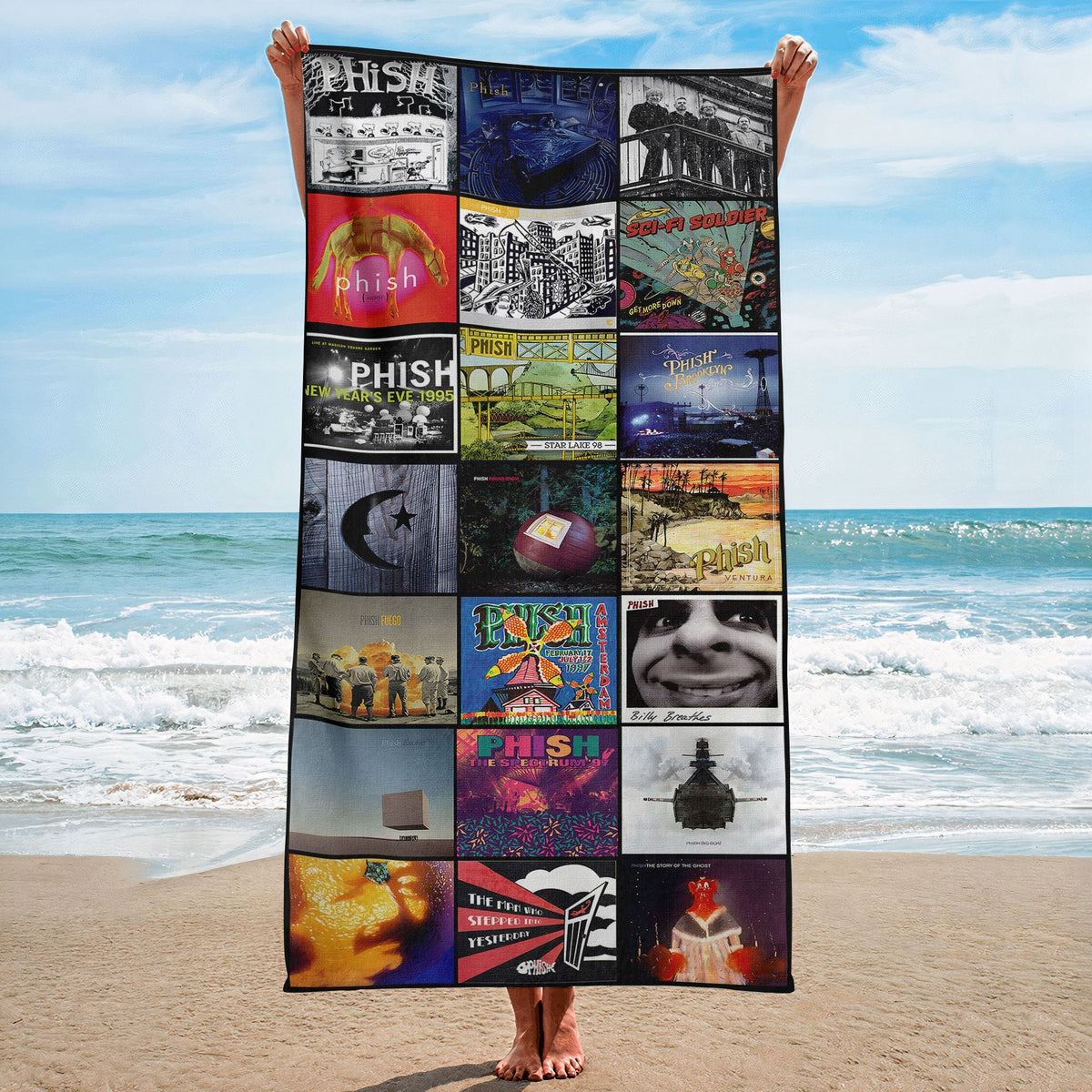 Phish Beach Towel Album Cover Collage Classic Rock Towel