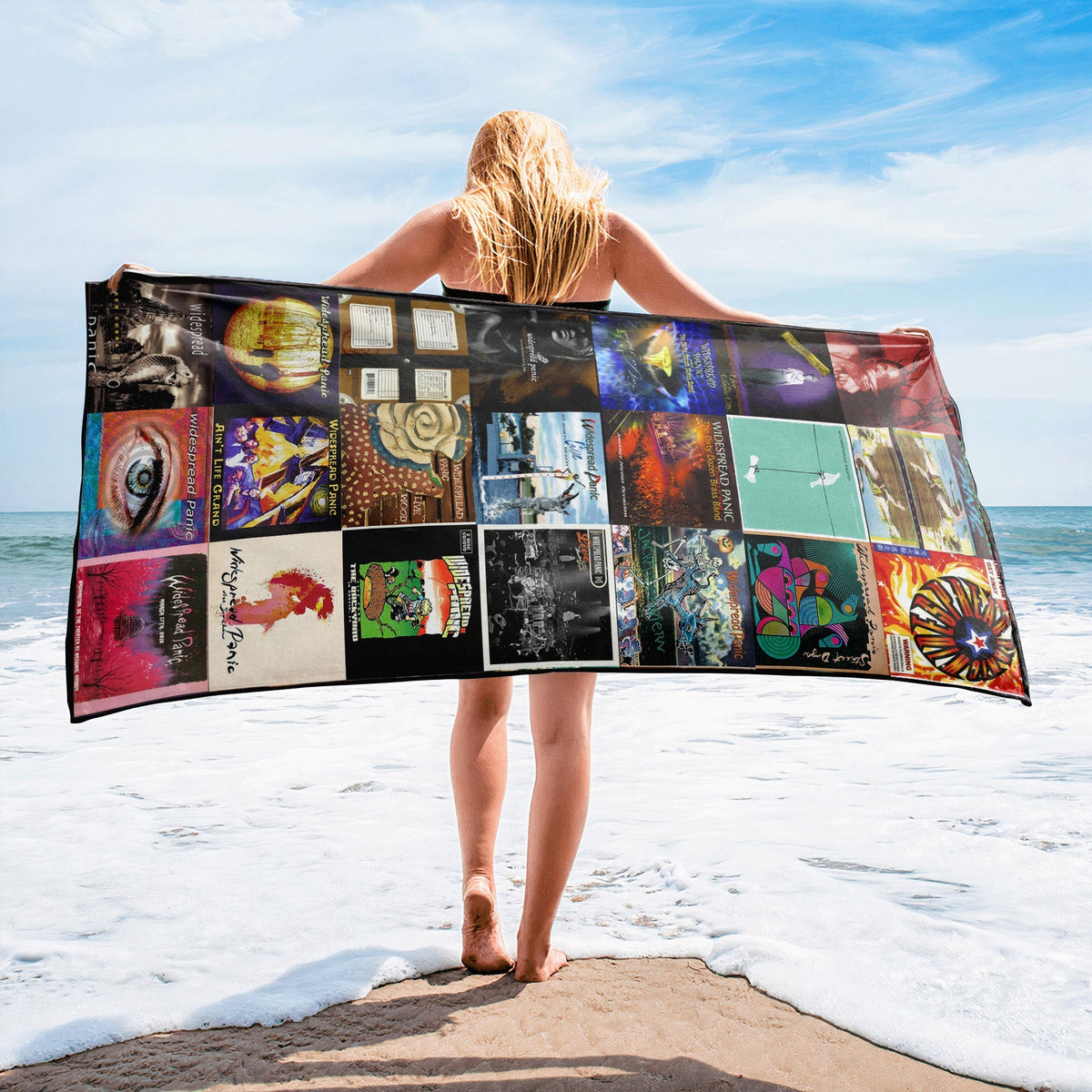 Widespread Panic Beach Towel Album Cover Collage Classic Rock Towel
