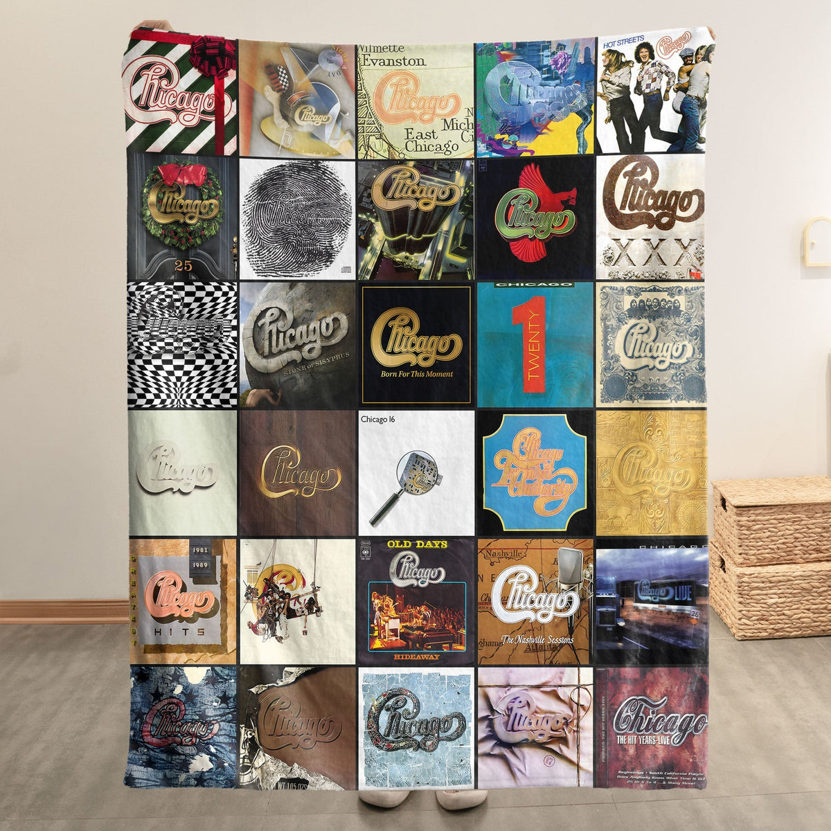 Chicago Sherpa Blanket A Timeless Tribute to Classic Rock Legends