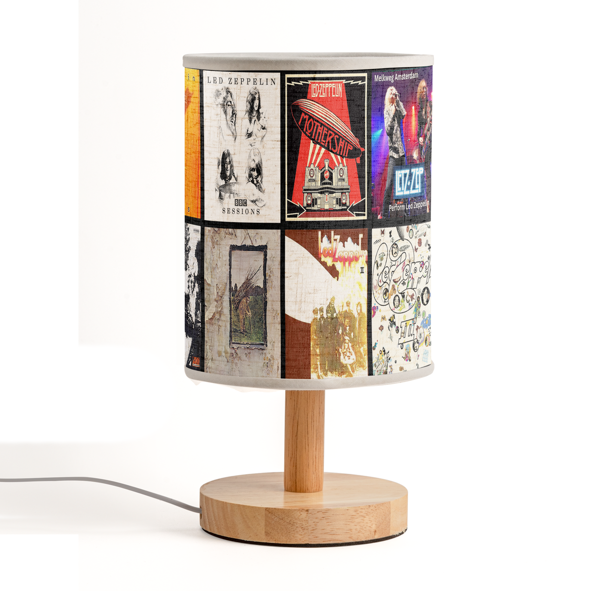 Led Zeppelin Album Cover Fabric Lamp Retro Rock Home Décor