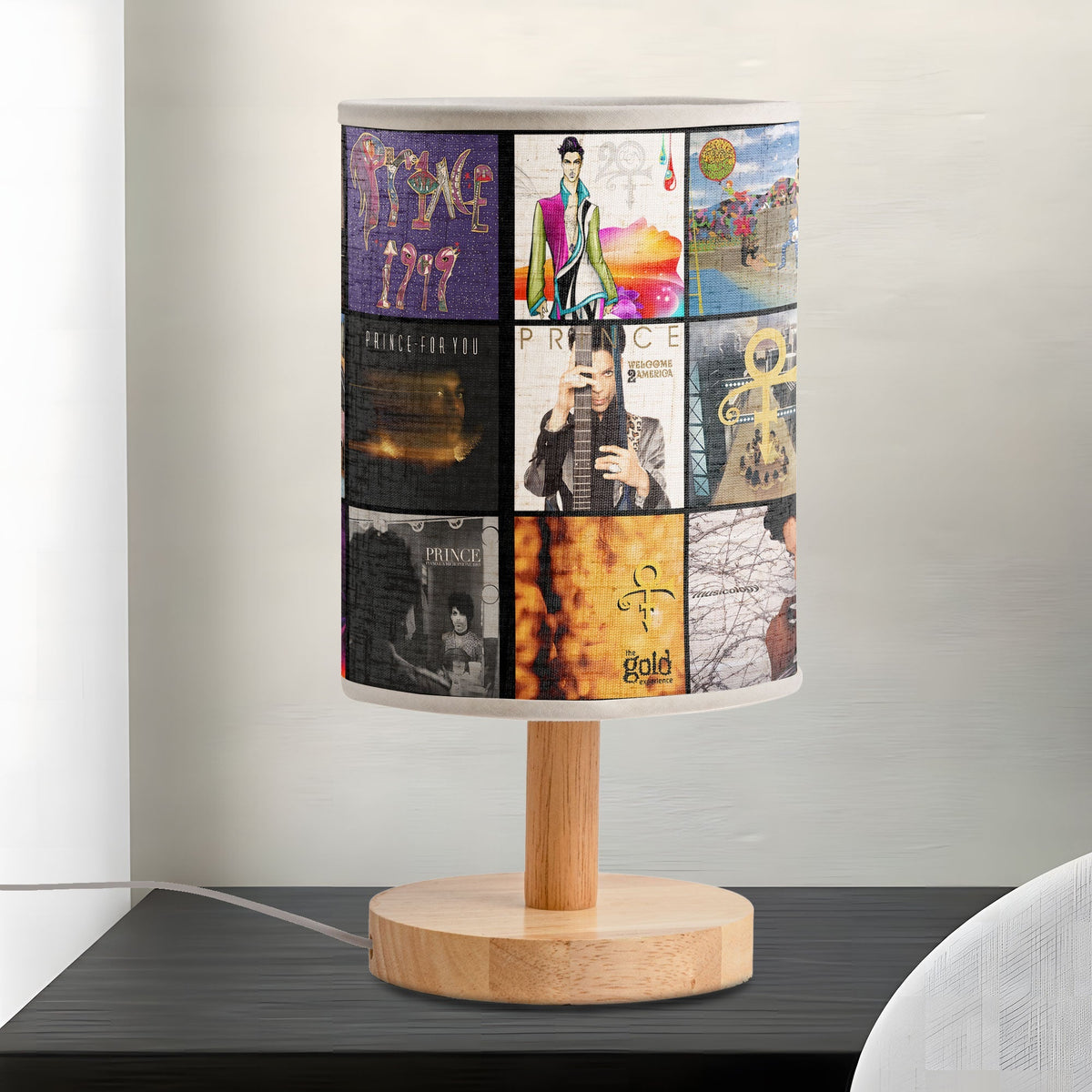 Purple Rain Glow Prince Album Fabric Lamp