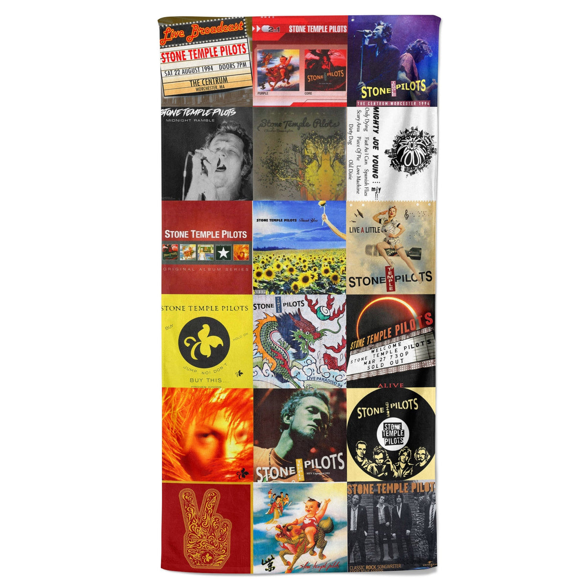Stone Temple Pilots Beach Towel Album Cover Collage Classic Rock Towel