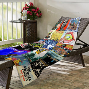 The Rolling Stone Beach Towel Album Cover Collage Classic Rock Towel