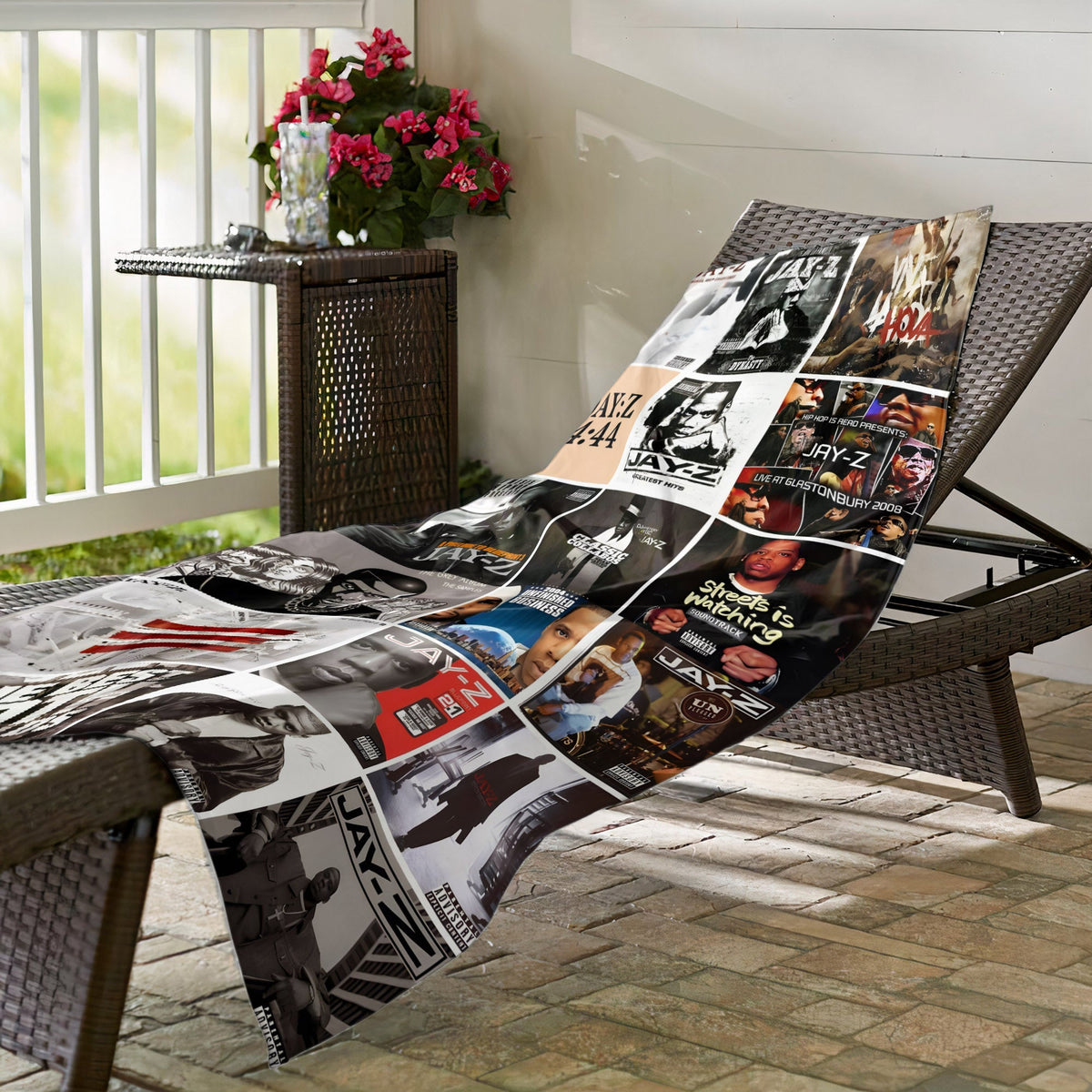 Jay-Z Beach Towel Album Cover Collage Hip-Hop Towel