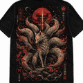 Nine Tailed Fox Japanese Inspired Graphic Vintage Tee