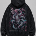 Nine Tailed Kitsune Japanese Inspired Oversized Hoodie