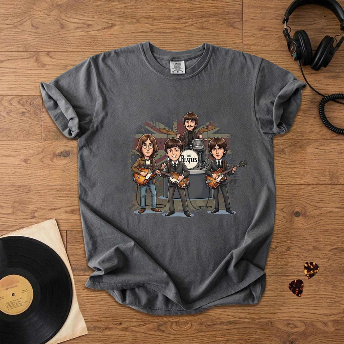 Vintage Beatles Band Comfort Tee Classic Rock Graphic T-Shirt