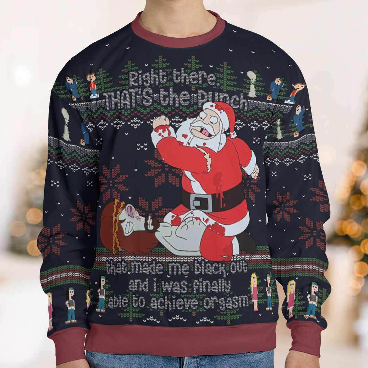 That's Punch American Dad Ugly Christmas Sweatshirt