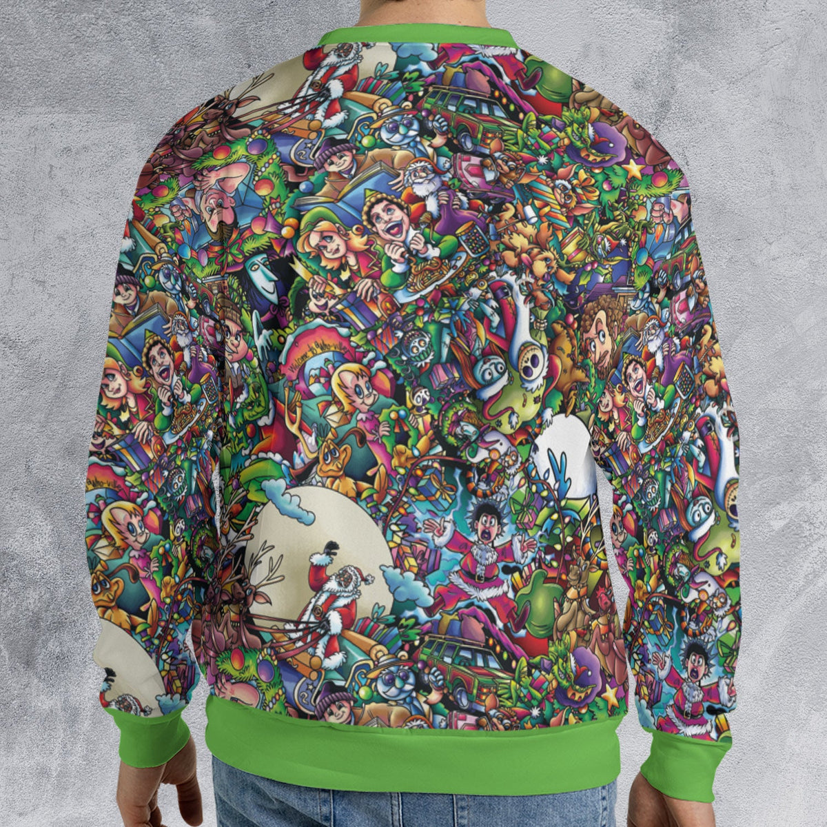 Xmas Movies Characters Collage All-over Print Sweatshirt