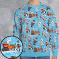 Christmas Characters Santa Claus Is Comin' to Town All-over Print Sweatshirt