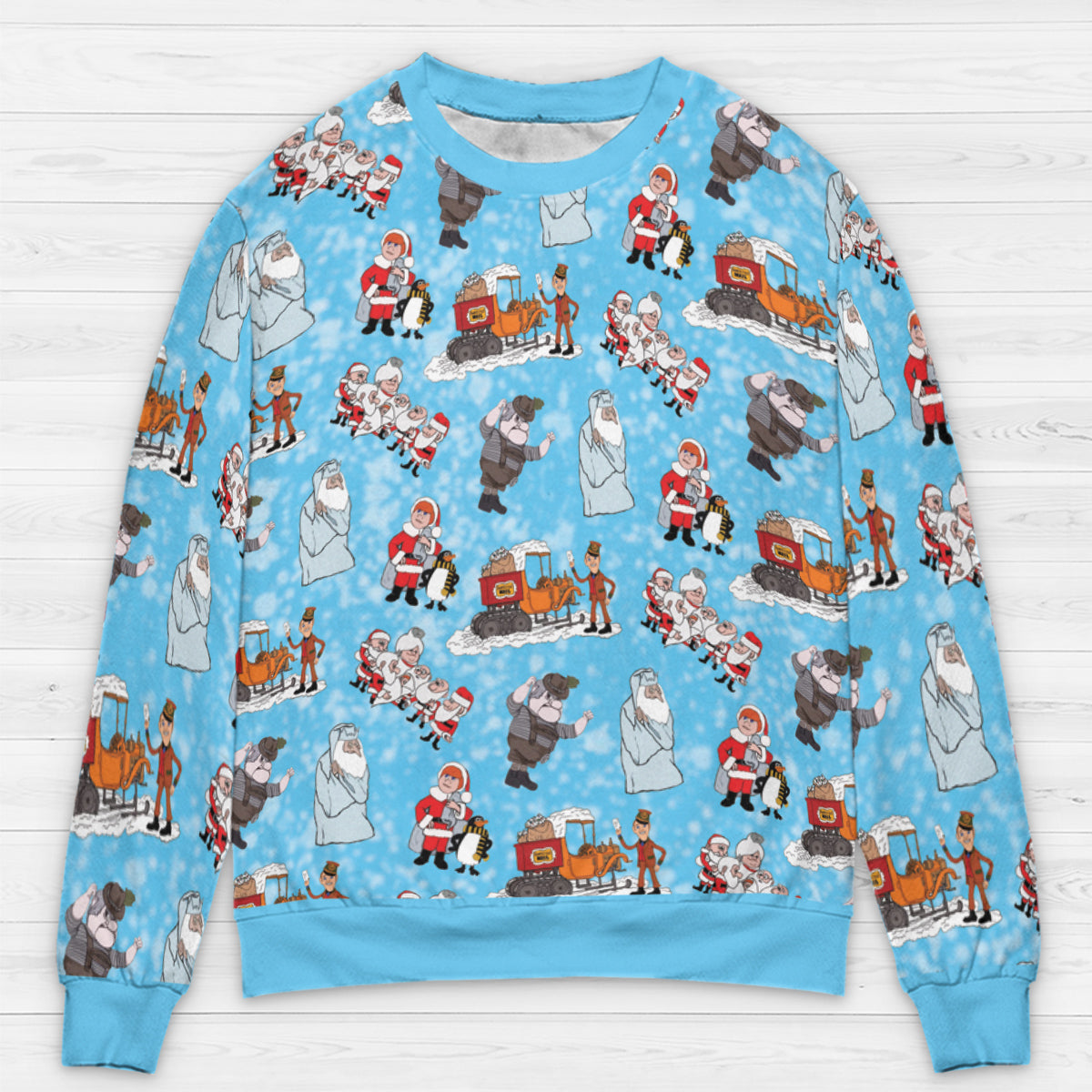Christmas Characters Santa Claus Is Comin' to Town All-over Print Sweatshirt