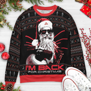 I'm Back Terminator Christmas Ugly Christmas Sweatshirt