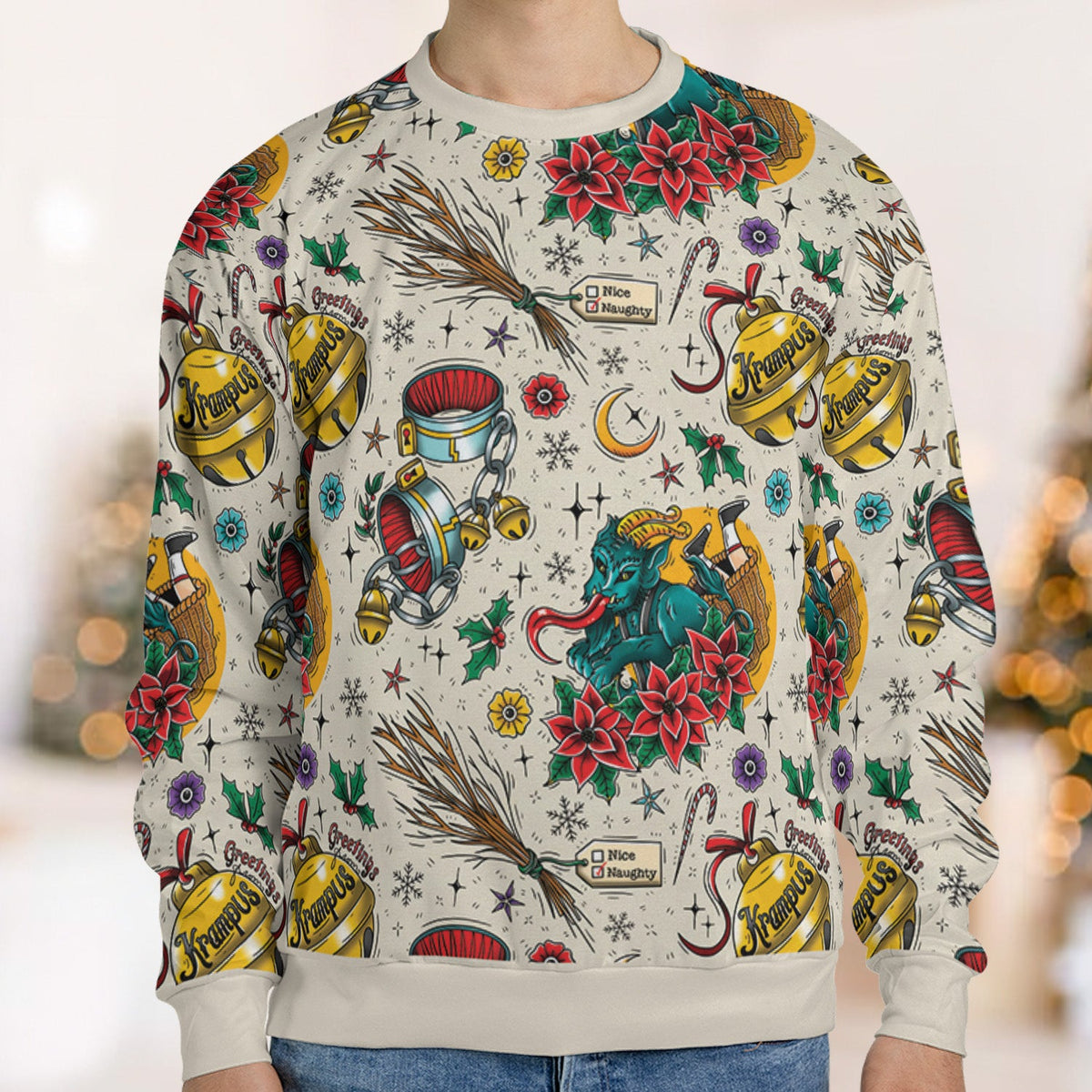 Naughty Krampus Christmas All-over Print Sweatshirt