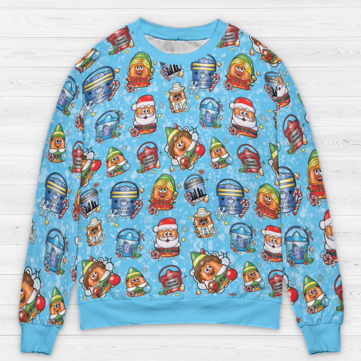 Elf Nugget Christmas Mcdonaldland All-over Print Sweatshirt