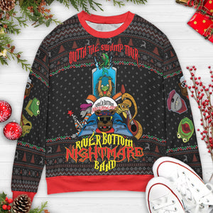 Riverbottom Nightmare Band Emmet Otter's Jug-Band Christmas Ugly Christmas Sweatshirt