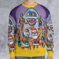 60s 70s Stop Motion Characters All-over Print Sweatshirt