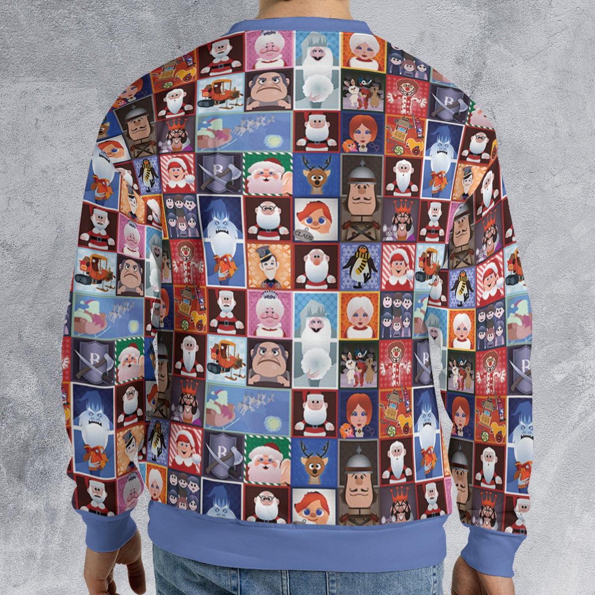 Santa Claus Is Comin' to Town Characters All-over Print Sweatshirt
