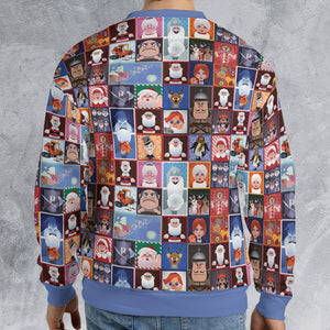 Santa Claus Is Comin' to Town Characters All-over Print Sweatshirt