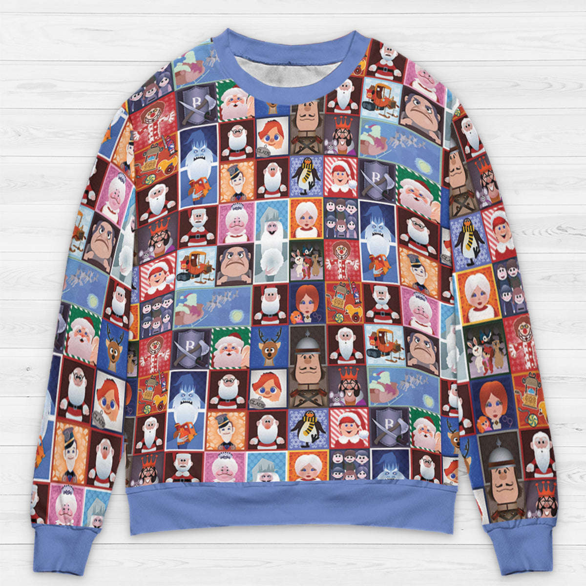 Santa Claus Is Comin' to Town Characters All-over Print Sweatshirt