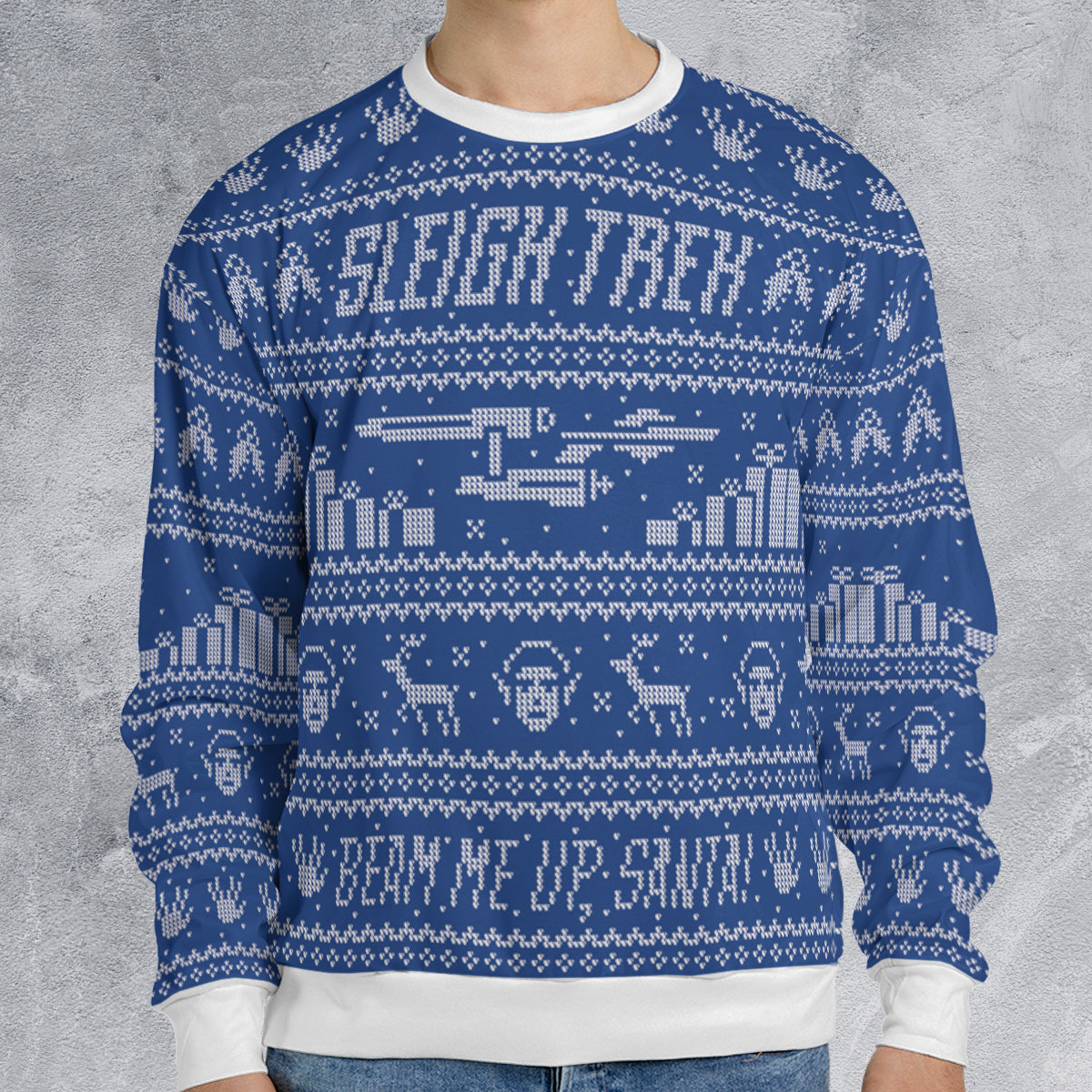 Beam Me Up Santa Ugly Christmas Sweatshirt