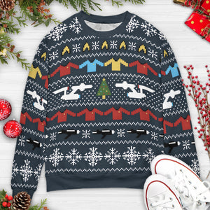 Vulcan Greetings Star Trek Ugly Christmas Sweatshirt