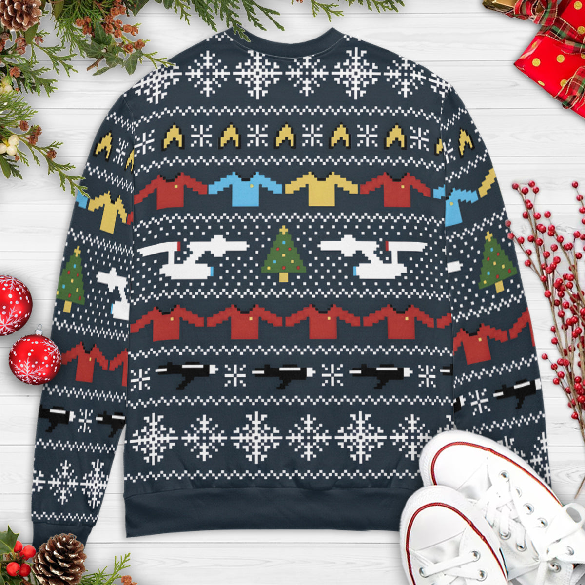 Vulcan Greetings Star Trek Ugly Christmas Sweatshirt