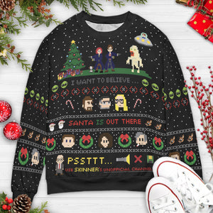 UFO Santa The X-File Ugly Christmas Sweatshirt