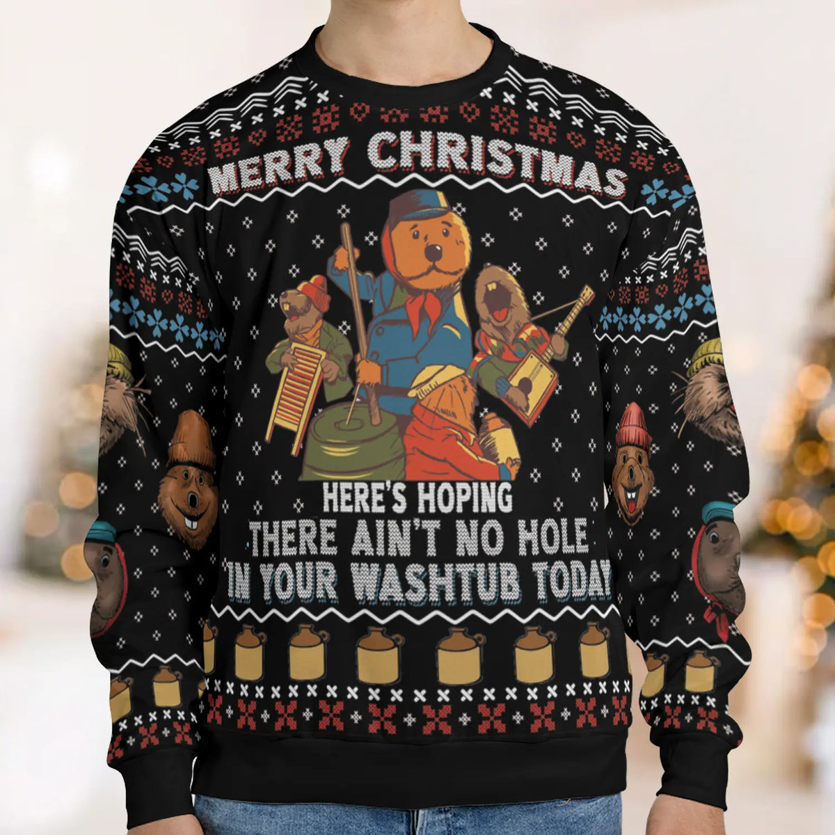 Emmet Otter's Jug-Band Merry Christmas Ugly Christmas Sweatshirt