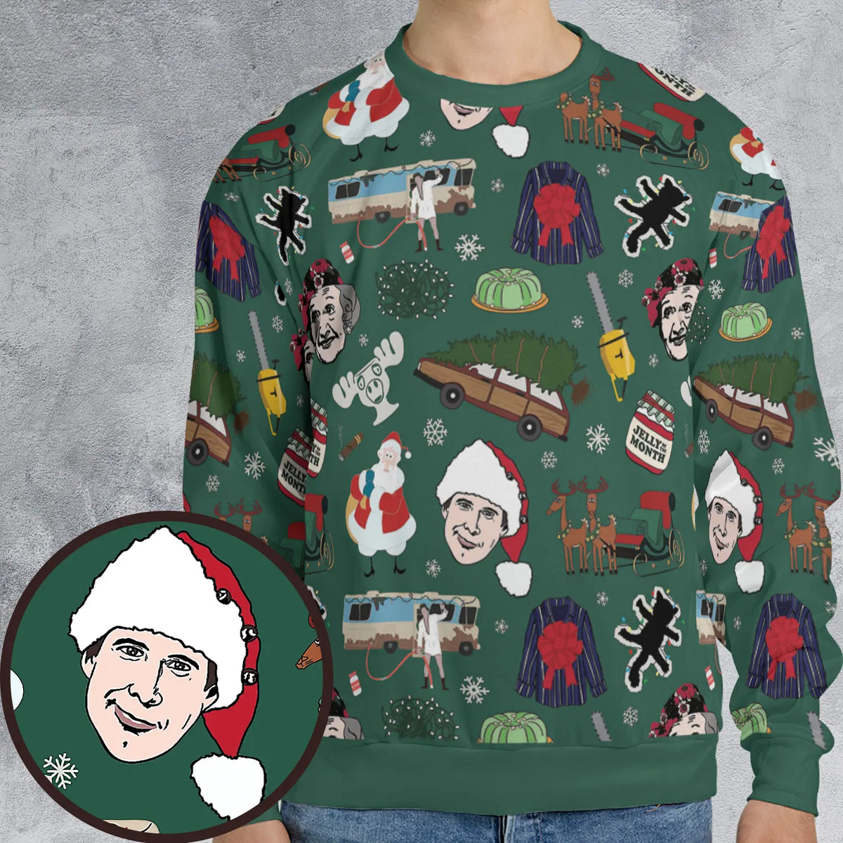 Clark Griswold National Lampoon's Christmas Vacation All-over Print Sweatshirt