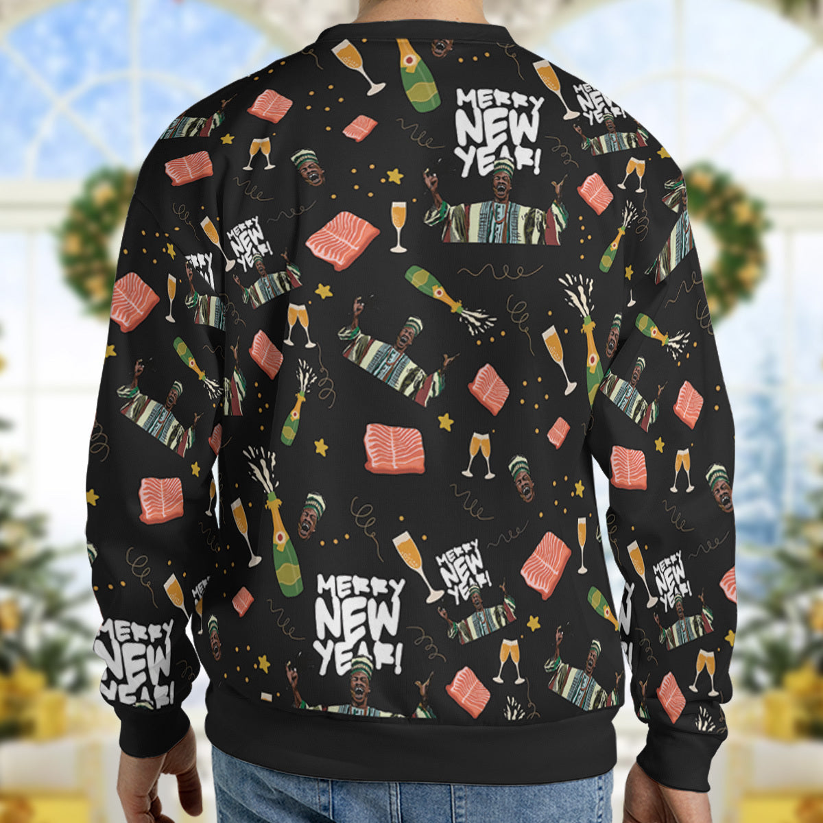 Merry New Year Trading Places All-over Print Sweatshirt