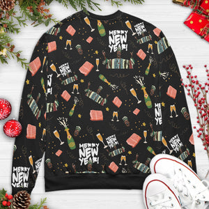 Merry New Year Trading Places All-over Print Sweatshirt