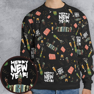 Merry New Year Trading Places All-over Print Sweatshirt