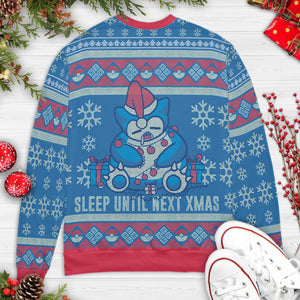Sleep Until Next Christmas Pokemon Ugly Christmas Sweatshirt