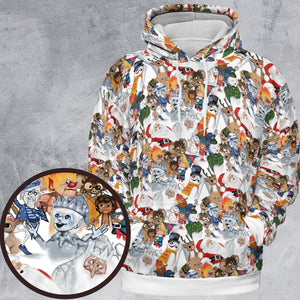 Winterfest Rankin' Bass StopMotion Characters  All-over Print Hoodie
