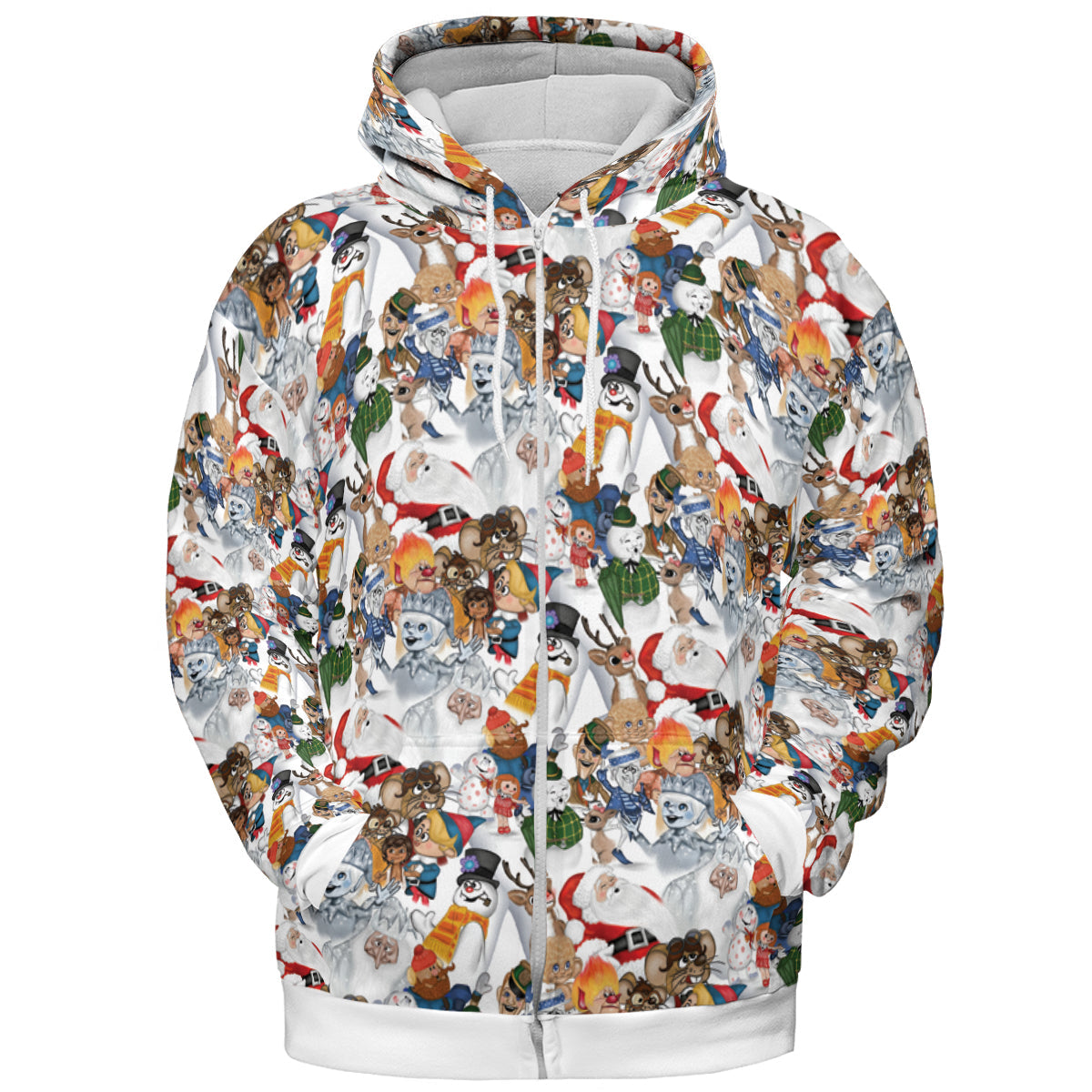 Winterfest Rankin' Bass StopMotion Characters  All-over Print Hoodie