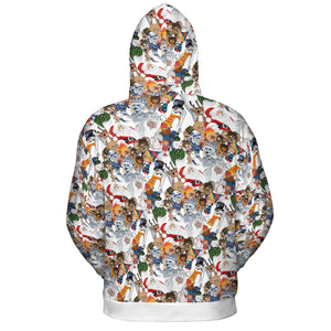 Winterfest Rankin' Bass StopMotion Characters  All-over Print Hoodie