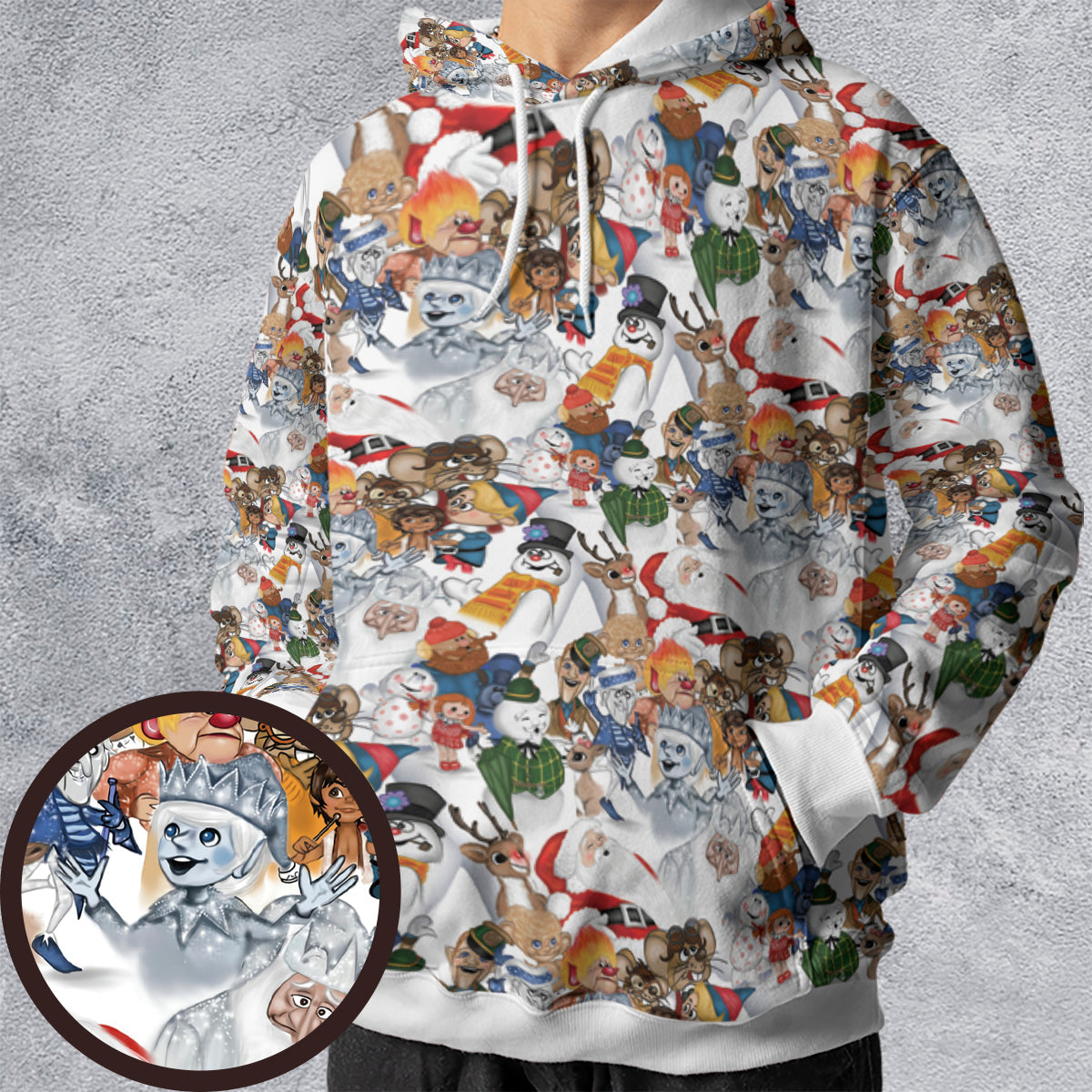 Winterfest Rankin' Bass StopMotion Characters  All-over Print Hoodie