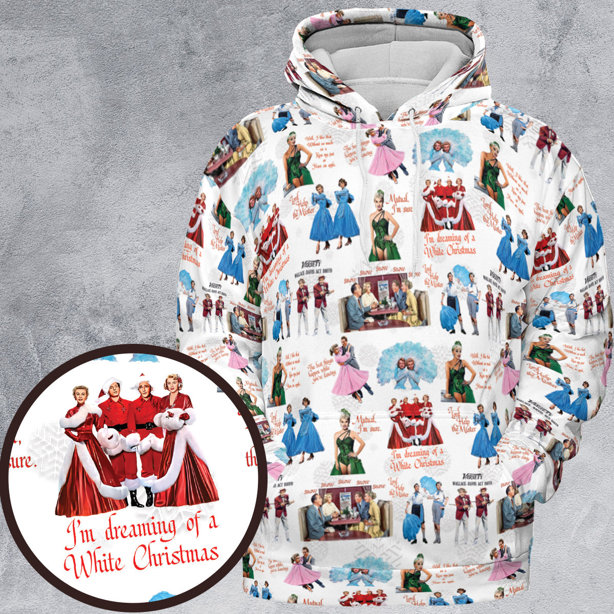 White Christmas All-over Print Hoodie