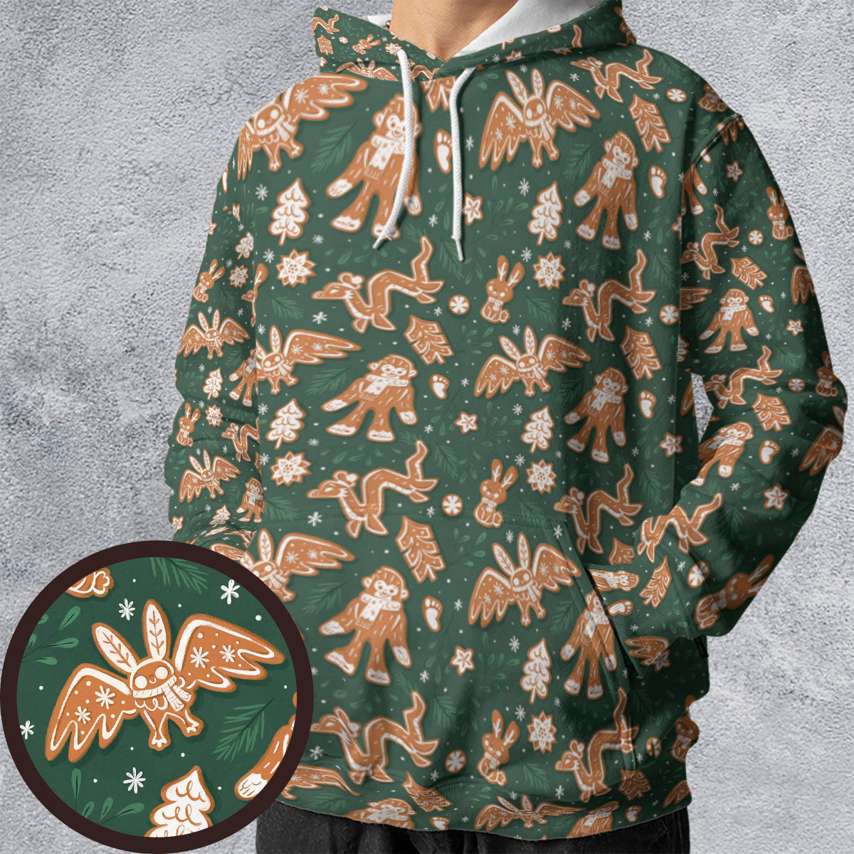 The Wild Creature Cryptids Gingerbread All-over Print Hoodie