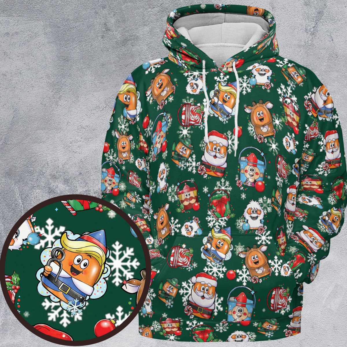 Xmas Classic Rudolph Nugget All-over Print Hoodie
