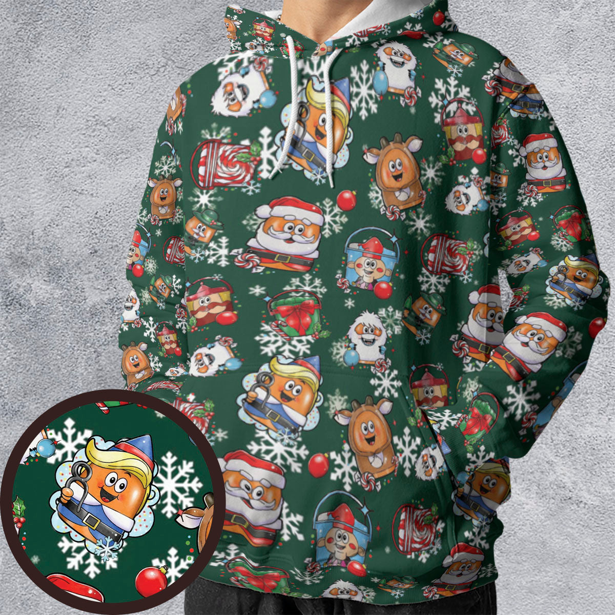 Xmas Classic Rudolph Nugget All-over Print Hoodie