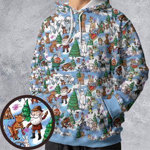 Snowland Rudolph the Red-Nosed Reindeer All-over Print Hoodie